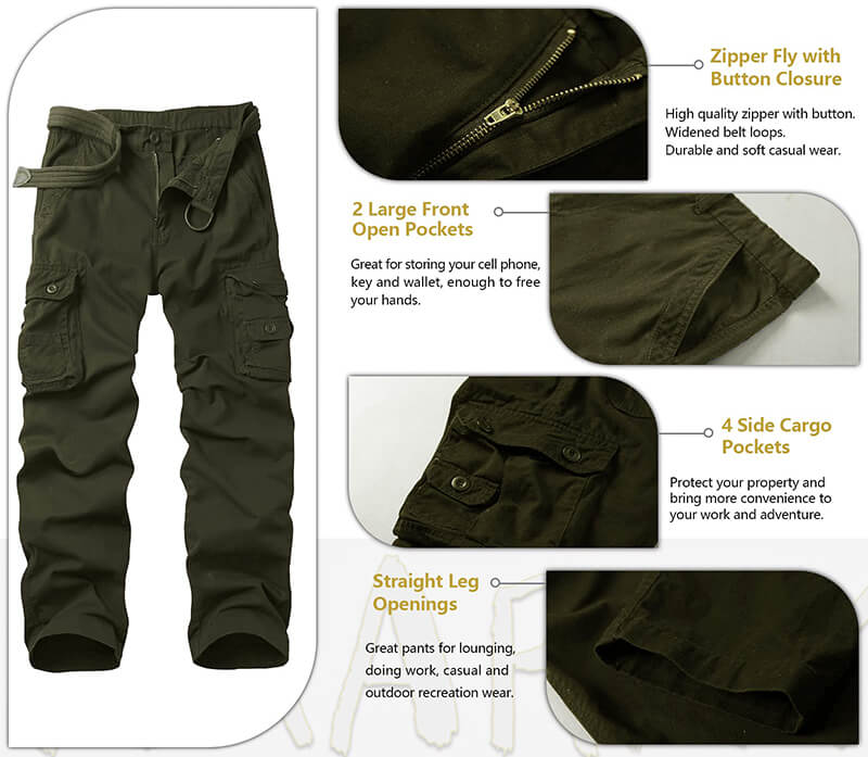 Buy LIFE Olive Mens 8 Pocket Printed Cargo Pants | Shoppers Stop